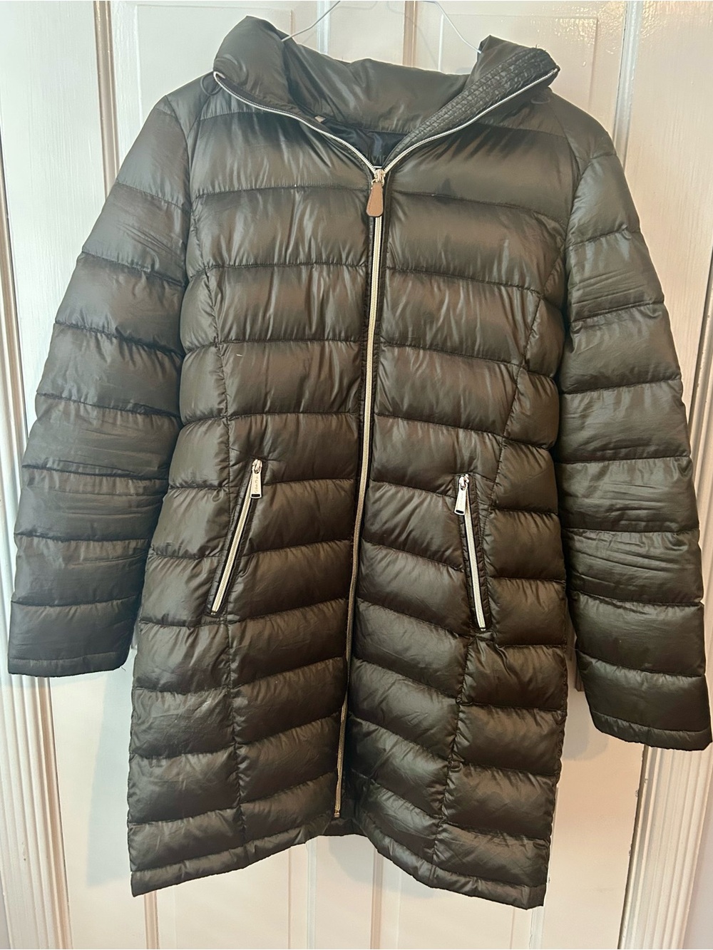Calvin Klein Puffer  Coat Womens Medium Quilted Lightweight Duck Down Feather